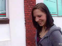 Slim German College Girl Pickup And Casting Fuck By Old Guy