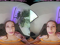 Sexy brunette wakes up horny and wants you to fuck her in virtual reality