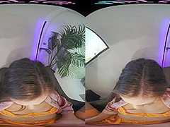 Sexy brunette wakes up horny and wants you to fuck her in virtual reality