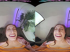 Sexy brunette wakes up horny and wants you to fuck her in virtual reality