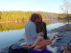 Sex On A Reindeer Skin Next To A Forest Lake