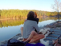 Sex On A Reindeer Skin Next To A Forest Lake