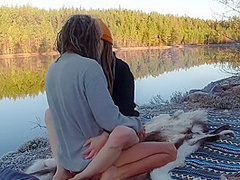 Sex On A Reindeer Skin Next To A Forest Lake