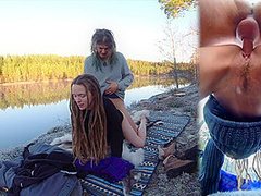 Sex On A Reindeer Skin Next To A Forest Lake