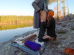 Sex On A Reindeer Skin Next To A Forest Lake