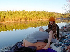 Sex On A Reindeer Skin Next To A Forest Lake