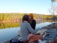 Sex On A Reindeer Skin Next To A Forest Lake