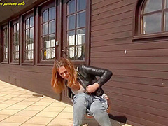 Pee Pissing Solo - Black Fox And Ani Black Fox