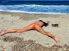 Hot Slim Girl On The Beach