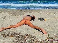 Hot Slim Girl On The Beach
