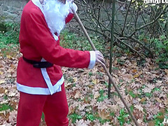 Christmas Celebration With Hot Outdoor Anal Sex