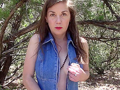 This Hairy Mom Loves Playing With Herself In A Forest - MatureNL