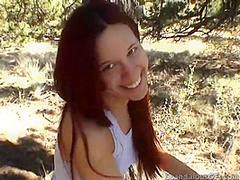 Cheating GF gives handie with baldys cock