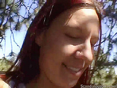 Cheating GF gives handie with baldys cock