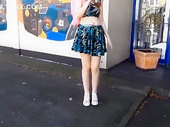 Taken And Fucked In The Street, Young College Slut!