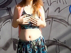 Taken And Fucked In The Street, Young College Slut!