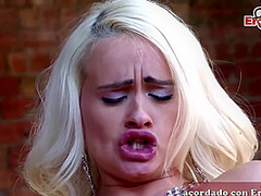 Spanish Blonde Get Anal Outdoor