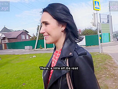 Pickup Russian Babe To Sloppy Blowjob & Fucks In Doggy / Kiss Cat