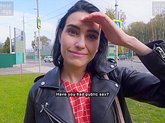 Pickup Russian Babe To Sloppy Blowjob & Fucks In Doggy / Kiss Cat