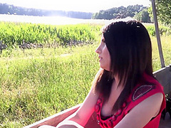 Beautiful Polish Girl Hot Nailed At The Lake