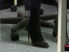 British cfnm voyeur in lingerie watching patient wank