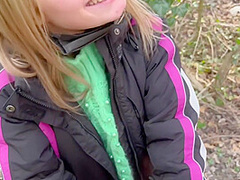 My Girlfriend Gives Me A Blowjob In The Forest And I Cum In Her Mouth