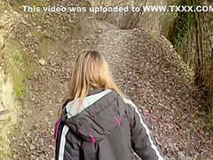 My Girlfriend Gives Me A Blowjob In The Forest And I Cum In Her Mouth