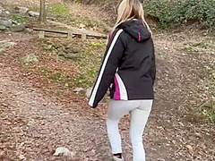 My Girlfriend Gives Me A Blowjob In The Forest And I Cum In Her Mouth