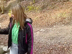 My Girlfriend Gives Me A Blowjob In The Forest And I Cum In Her Mouth