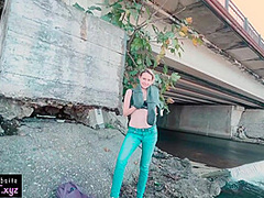 Fuck Russian Teen In Doggy Under The Bridge With Cum Swallow / Kiss Cat