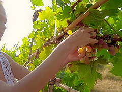 Blue Angel And Ani Black Fox - Sexy Hot Babe Making Wine