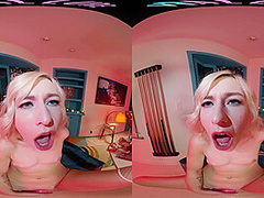 Your gorgeous blonde girlfriend thanks you for her Valentine's Day gifts in VR