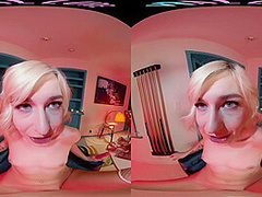 Your gorgeous blonde girlfriend thanks you for her Valentine's Day gifts in VR