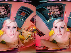 Your gorgeous blonde girlfriend thanks you for her Valentine's Day gifts in VR