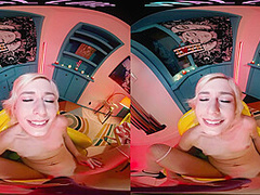 Your gorgeous blonde girlfriend thanks you for her Valentine's Day gifts in VR