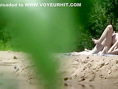 Thin girl spied as she fucks by the river