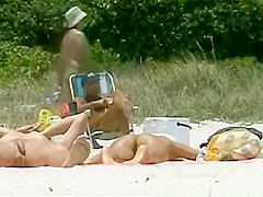 Up close shots on nudists pussies and asses
