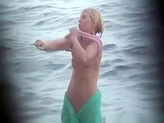 Nudist women in the sea