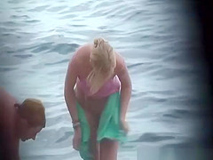 Nudist women in the sea