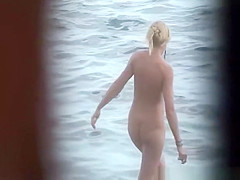 Nudist women in the sea