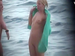 Nudist women in the sea