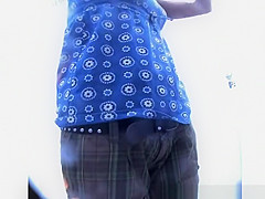 Girl spied in beach cabin changing