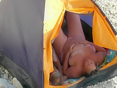 Fondling and fucking on a beach