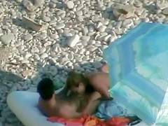 Voyeur caught sex behind an umbrella