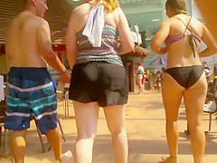 Hot teen girl at the water slide