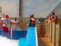 Hot teen girl at the water slide