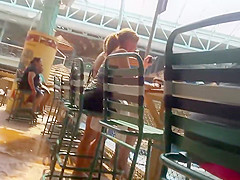 Hot teen girl at the water slide