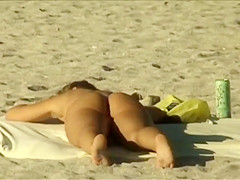 Hot topless girls at the beach