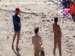 Nudist swingers caught in sexy action
