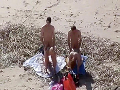 Nudist swingers caught in sexy action